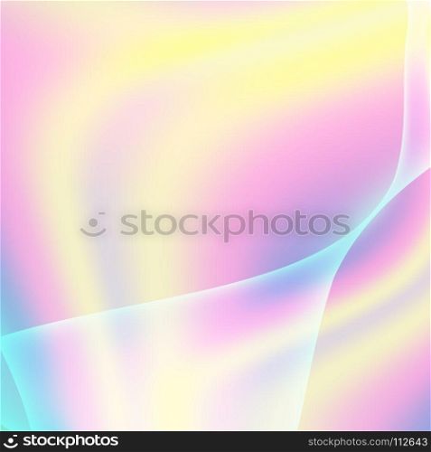 Fluid Iridescent Multicolored Vector Background. Illustration Of Pastel Fluids, Holographic Neon Effect.. Fluid Iridescent Multicolored Vector. Illustration Of Pastel Fluids, Holographic Neon Effect.