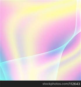 Fluid Iridescent Multicolored Vector Background. Illustration Of Pastel Fluids, Holographic Neon Effect.. Fluid Iridescent Multicolored Vector. Illustration Of Pastel Fluids, Holographic Neon Effect.