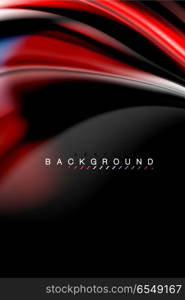 Fluid liquid colors design, colorful marble or plastic wavy texture background, glowing multicolored elements on black, for business or technology presentation or web brochure cover design, wallpaper. Fluid liquid glowing colors design, colorful marble or plastic wavy texture background, glowing multicolored elements on black, for business or technology presentation or web brochure cover design, wallpaper, vector illustration