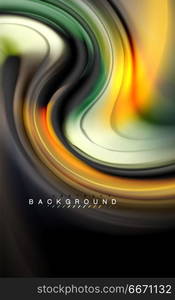 Fluid liquid colors design, colorful marble or plastic wavy texture background, glowing multicolored elements on black, for business or technology presentation or web brochure cover design, wallpaper. Fluid liquid colors design, colorful marble or plastic wavy texture background, glowing multicolored elements on black, for business or technology presentation or web brochure cover design, wallpaper, vector illustration