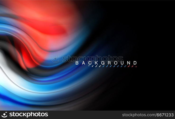 Fluid liquid colors design, colorful marble or plastic wavy texture background, glowing multicolored elements on black, for business or technology presentation or web brochure cover design, wallpaper. Fluid liquid colors design, colorful marble or plastic wavy texture background, glowing multicolored elements on black, for business or technology presentation or web brochure cover design, wallpaper, vector illustration