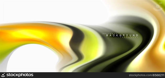 Fluid liquid mixing colors concept on light grey background, curve flow, trendy abstract layout template for business or technology presentation or web brochure cover, wallpaper. Fluid liquid mixing colors concept on light grey background, curve flow, trendy abstract layout template for business or technology presentation or web brochure cover, wallpaper. Vector illustration