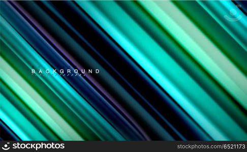 Fluid mixing colors, vector wave abstract background. Abstract wave lines fluid rainbow style color stripes on black background. Vector artistic illustration for presentation, app wallpaper, banner or poster