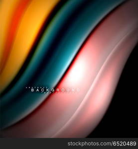 Fluid mixing colors vector wave abstract background design. Colorful mesh waves. Fluid mixing colors vector wave abstract background design. Colorful mesh waves. Vector illustration