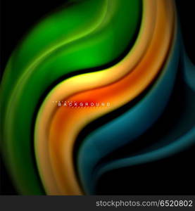 Fluid mixing colors vector wave abstract background design. Colorful mesh waves. Fluid mixing colors vector wave abstract background design. Colorful mesh waves. Vector illustration