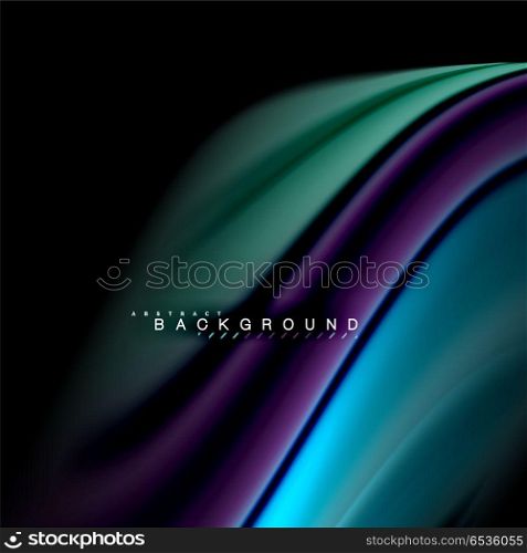 Fluid mixing colors vector wave abstract background design. Colorful mesh waves. Fluid mixing colors vector wave abstract background design. Colorful mesh waves. Vector illustration