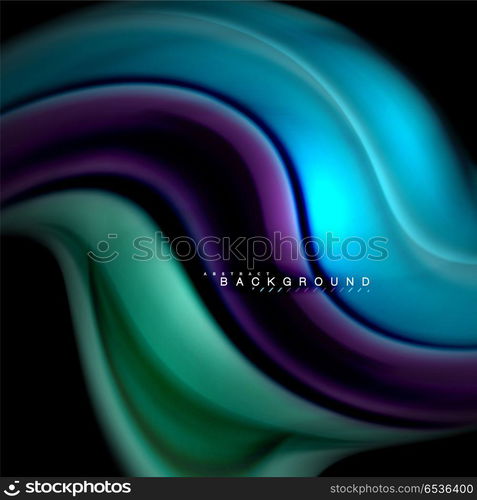 Fluid mixing colors vector wave abstract background design. Colorful mesh waves. Fluid mixing colors vector wave abstract background design. Colorful mesh waves. Vector illustration