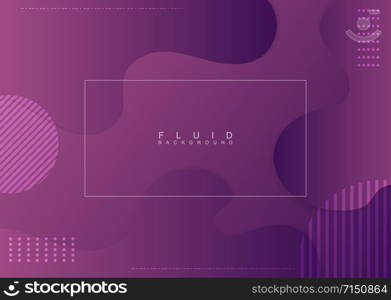 Fluid modern background colorful purple art halftone dashed line shape style. vector illustration