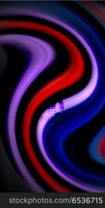 Fluid rainbow colors on black background, vector wave lines and swirls. Fluid rainbow colors on black background, vector wave lines and swirls, artistic illustration for presentation, app wallpaper, banner or poster