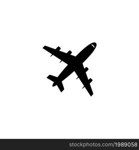 Fluing Airplane, Taking Off Jet. Flat Vector Icon illustration. Simple black symbol on white background. Fluing Airplane, Taking Off Jet sign design template for web and mobile UI element. Fluing Airplane, Taking Off Jet. Flat Vector Icon illustration. Simple black symbol on white background. Fluing Airplane, Taking Off Jet sign design template for web and mobile UI element.