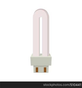 Fluorescence lamp icon in cartoon style on a white background. Fluorescence lamp icon, cartoon style