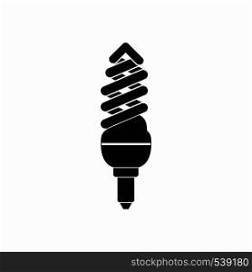 Fluorescent lamp icon in simple style on a white background. Fluorescent lamp icon, simple style
