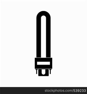Fluorescent lamp icon in simple style on a white background. Fluorescent lamp icon, simple style