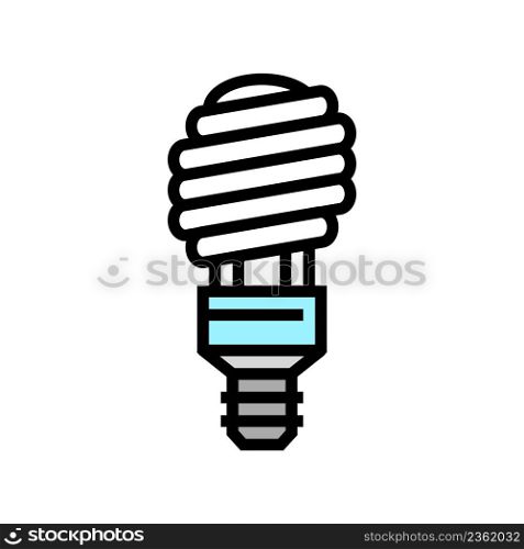 fluorescent light bulb color icon vector. fluorescent light bulb sign. isolated symbol illustration. fluorescent light bulb color icon vector illustration