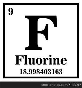 Fluorine Periodic Table of the Elements Vector illustration eps 10.. Fluorine Periodic Table of the Elements Vector illustration eps 10