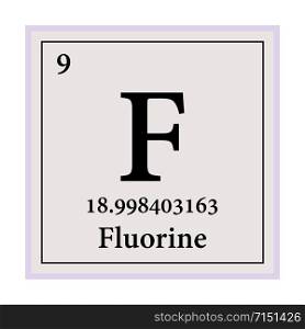 Fluorine Periodic Table of the Elements Vector illustration eps 10.. Fluorine Periodic Table of the Elements Vector illustration eps 10