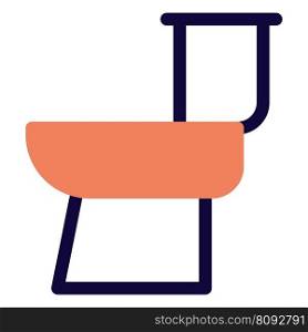 Flush toilet, a plumbing fixture with tank.