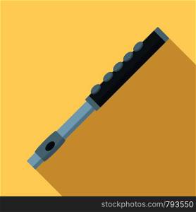 Flute icon. Flat illustration of flute vector icon for web design. Flute icon, flat style