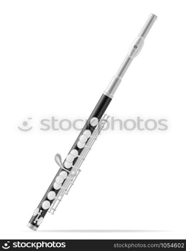 flute wind musical instruments stock vector illustration isolated on white background