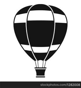Fly air balloon icon. Simple illustration of fly air balloon vector icon for web design isolated on white background. Fly air balloon icon, simple style