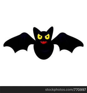 Fly bat icon. Cartoon of fly bat vector icon for web design. Fly bat icon, cartoon style