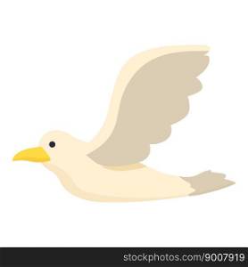 Fly bird icon cartoon vector. Marine bird. Sea port. Fly bird icon cartoon vector. Marine bird