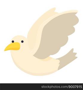 Fly bird icon cartoon vector. Sea gull. Beach animal. Fly bird icon cartoon vector. Sea gull