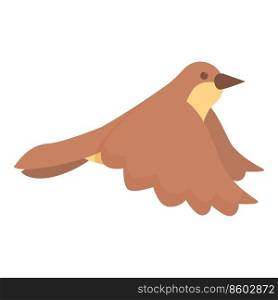 Fly bird icon cartoon vector. Tree bird. Small flying. Fly bird icon cartoon vector. Tree bird