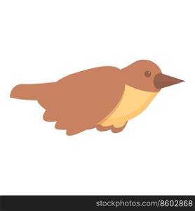 Fly bird icon cartoon vector. Tree branch. Side passer. Fly bird icon cartoon vector. Tree branch