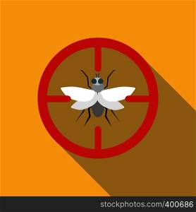 Fly icon. Flat illustration of fly vector icon for web. Fly icon, flat style