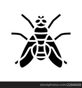 fly insect glyph icon vector. fly insect sign. isolated contour symbol black illustration. fly insect glyph icon vector illustration