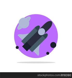 Fly, Missile, Science Abstract Circle Background Flat color Icon