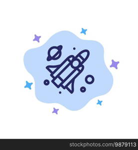 Fly, Missile, Science Blue Icon on Abstract Cloud Background