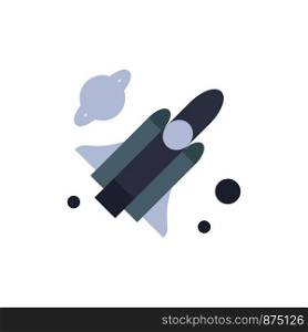 Fly, Missile, Science Flat Color Icon. Vector icon banner Template