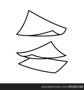 fly paper document line icon vector. fly paper document sign. isolated contour symbol black illustration. fly paper document line icon vector illustration