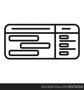 Fly pass ticket icon outline vector. Airline ticket. Air travel. Fly pass ticket icon outline vector. Airline ticket