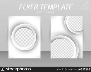 Flyer abstract template with white empty circles