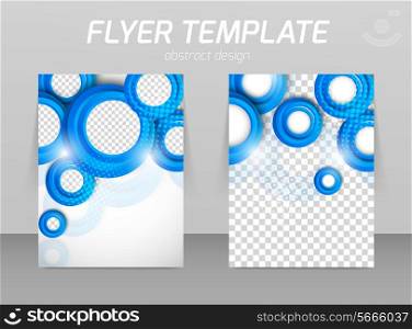 Flyer back and front design template with circles