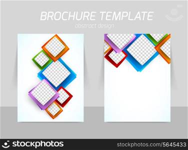 Flyer back and front template design with colorful design