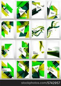 Flyer, Brochure Design Template Set, Business Abstract Geometric Backgrounds, Web or Print Designs