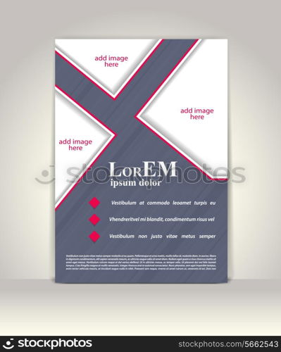 Flyer, brochure or magazine cover template