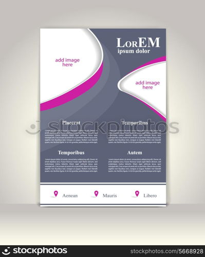 Flyer, brochure or magazine cover template