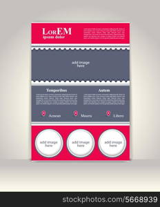 Flyer, brochure or magazine cover template