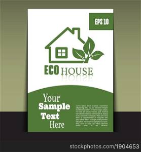 Flyer or cover design green house. Brochure or report for business, template vector. Ecology concept.. Flyer or cover design green house. Brochure or report for busine