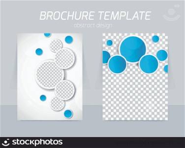 Flyer template back and front design with circles