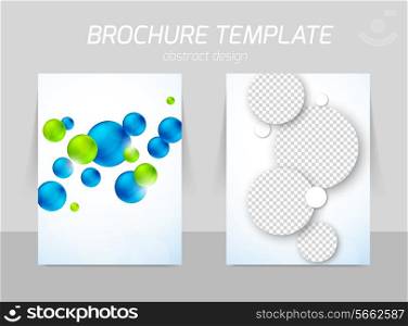 Flyer template back and front design with circles