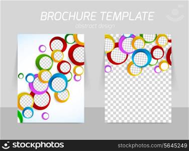 Flyer template back and front design with colorful design