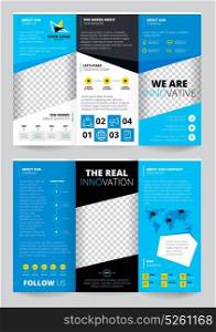 Flyer Trasparent Design. Flyer trasparent design in blue color with business information world map with pointers infographic elements vector illustration
