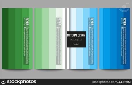 Flyers set. Abstract colorful business background, blue and green colors, modern stylish striped vector texture for your cover design.. Set of modern vector flyers. Abstract colorful business background, blue and green colors, modern stylish striped vector texture for your cover design.