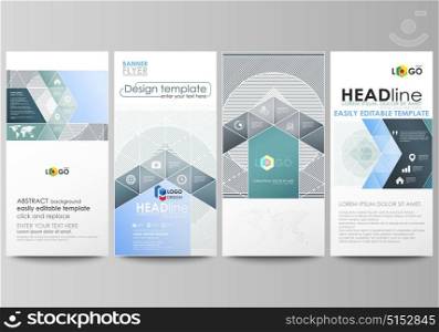 Flyers set, modern banners. Business templates. Cover design template, abstract vector layouts. Minimalistic background with lines. Gray color geometric shapes forming simple beautiful pattern.. Flyers set, modern banners. Business templates. Cover design template, easy editable abstract vector layouts. Minimalistic background with lines. Gray color geometric shapes forming simple beautiful pattern.